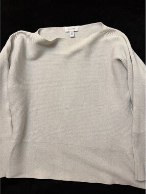 Calvin Klein Light Gray Ribbed Knit Sweater XS